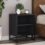Bedside Cabinets 2 pcs Black 40x31x50 cm Engineered Wood and Metal 848700