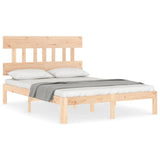 Bed Frame without Mattress Small Double Solid Wood Pine 3193566