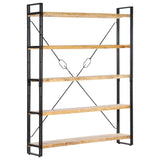 Bookcase Mango Wood Brown, Black 286580