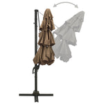 4-Tier Garden Parasol with Aluminium Pole Taupe 3x3 m 313831