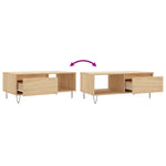 ZNTS Coffee Table Sonoma Oak 90x50x36.5 cm Engineered Wood 830567