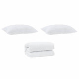 Duvet with Pillow 3 pcs White Microfibre 3378124