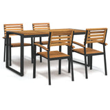 Garden Dining Set Brown and Black 3155408