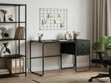 Desk with Storage Black Oak 100 x 50 x 75 cm 8008002