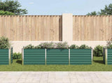 47041 Garden Raised Bed Galvanised Steel 240x40x77 cm Green