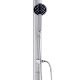 Garden Shower with Brown Base 220 cm Aluminium 3070781