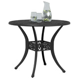 Garden Table Black 90x75 cm Cast Aluminium 4002808