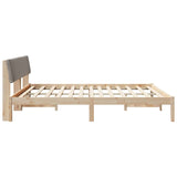 Bed frame Brown and taupe 180 x 200 cm Solid pine wood 3394356