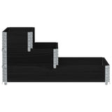 3-Tier Raised Bed Black 120x80 cm Solid Wood Pine 4010310