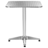 Garden Table Silver 60x60x70 cm Aluminium 48715