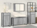 Bathroom Furniture Set with Drawer Grey Sonoma Engineered Wood 3403049