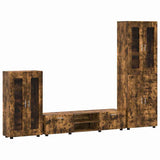 TV Cabinet Set FLORIN 3 pcs Smoked Oak Engineered Wood 3397979