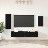 TV Cabinet Set 4 pcs Black Oak Engineered Wood 3393415