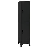 Locker Cabinet Black 38x45x180 cm Steel 339778