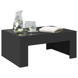 ZNTS Coffee Table with Infinity LED Black 70x50x30 cm 847610