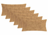 Cushion Cover 6 pcs HEERLEN Taupe 50 x 80 cm Faux Rabbit Fur 912166