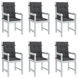Lowback Chair Cushions 6 pcs Melange Anthracite 100x50x4 cm Fabric 4002444