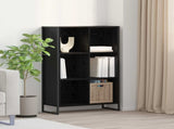 Book Cabinet Black Oak 99.5 x 30 x 108.5 cm Engineered Wood 886534