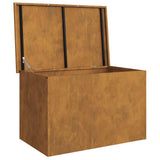 Outdoor Storage Box Rusty 80 x 50.5 x 50 cm Steel 874573