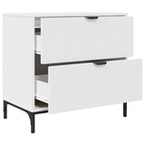 Bedside Table White 63.5 x 36 x 61 cm Engineered wood 883464