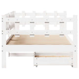 Daybed with Drawers without Mattress White 90x190 cm Single Solid Wood 3302137