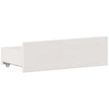 Bed Frame without Mattress with Headboard White 140x200 cm Solid Wood Pine 3308766