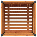 Garden Planter 45x45x44 cm Solid Wood Acacia and Steel 367610