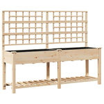 Garden Planter Beige 203.5 x 54 x 152.5 cm Solid fir wood 42006573