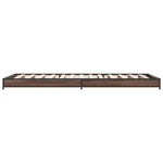 ZNTS Bed Frame without Mattress Brown Oak 75x190 cm Small Single 845190