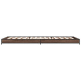 ZNTS Bed Frame without Mattress Brown Oak 75x190 cm Small Single 845190