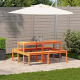 Picnic Table Wax Brown 160x134x75 cm Solid Wood Pine 844648