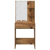 Dressing Table Set with LED Old Wood Engineered Wood 3329181