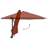 Garden Parasol Terracotta 248 x 248 x 148 cm 42003232