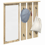 Wall-Mounted Coat Rack with Shelf Sonoma oak 84 x 10 x 80 cm 874493