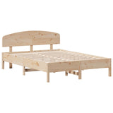 Bed Frame without Mattress 140x200 cm Solid Wood Pine 3207209