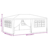 Professional Party Tent with Side Walls 4x6 m White 90 g/m 48527