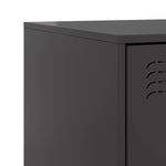 ZNTS Bedside Cabinets 2 pcs Black 34.5x39x44 cm Steel 841620