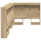 Storage Headboard with Shelf Sonoma Oak 75 cm Engineered Wood 3335527