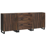 Bathroom Furniture Set with Drawer 3 pcs Brown Engineered Wood 3310053