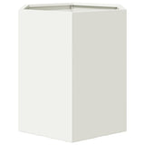 Garden Planter White Hexagon 46x40x45 cm Steel 851110