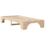 Bed Frame Natural 90 x 190 cm Solid Pine Wood 872968