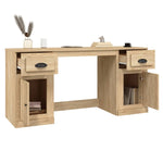 Desk with Cabinet Sonoma Oak Engineered Wood 3185330
