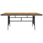 ZNTS 7 Piece Outdoor Dining Set Poly Rattan Grey 3120112