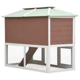 Animal Rabbit Cage Double Floor Brown Wood 170850