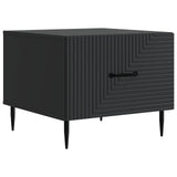 Coffee Table with Drawer Black 49 x 50 x 40 cm Engineered Wood 894966