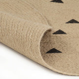 Handmade Rug Jute with Triangle Print 150 cm 133691