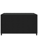 ZNTS Square Garden Coffee Table Black 50x50x30 cm Poly Rattan 319857