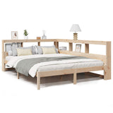 Bookcase Bed without Mattress 140x200 cm Solid Wood Pine 3324317