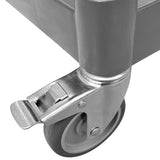 3-Tier Trolley Grey 77x34x72 cm Aluminium 30323