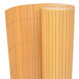Double-Sided Garden Fence PVC 90x500 cm Yellow 43629